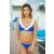 Cuba kétrészes-bikini szett fodros kék