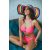 Push-up Mix kétrészes pántnélküli bikini szett pink 