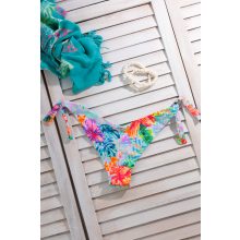 Cocos - Háromszög kétrészes bikini menta trópusi mintás