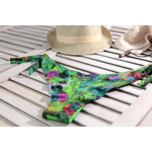 Cocos - Háromszög kétrészes bikini zöld páva mintás