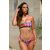   Copacabana - Bandeau pánt nélküli kétrészes bikini - exotikus narancs virágmintás